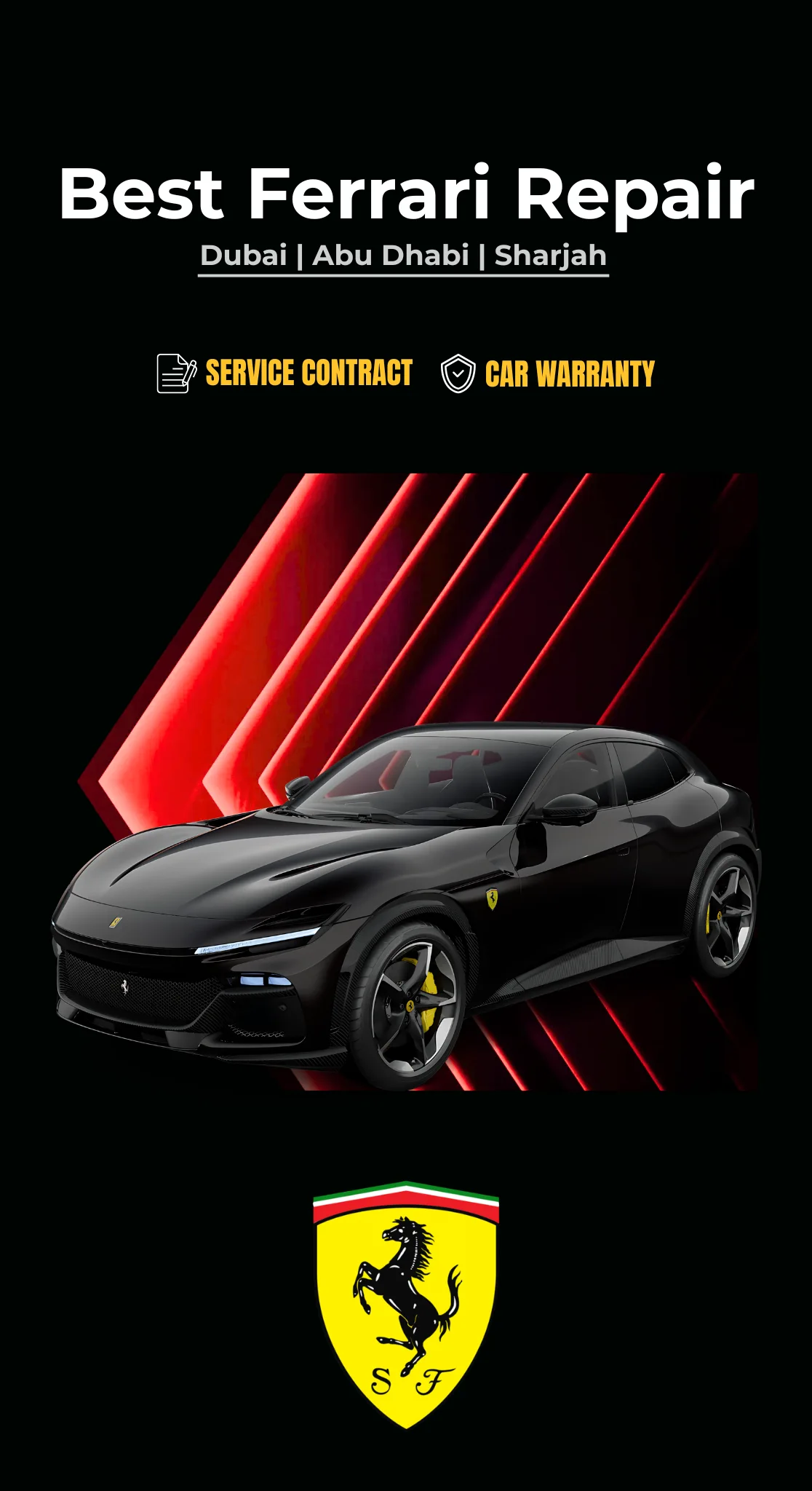 Ferrari repair and service in Dubai