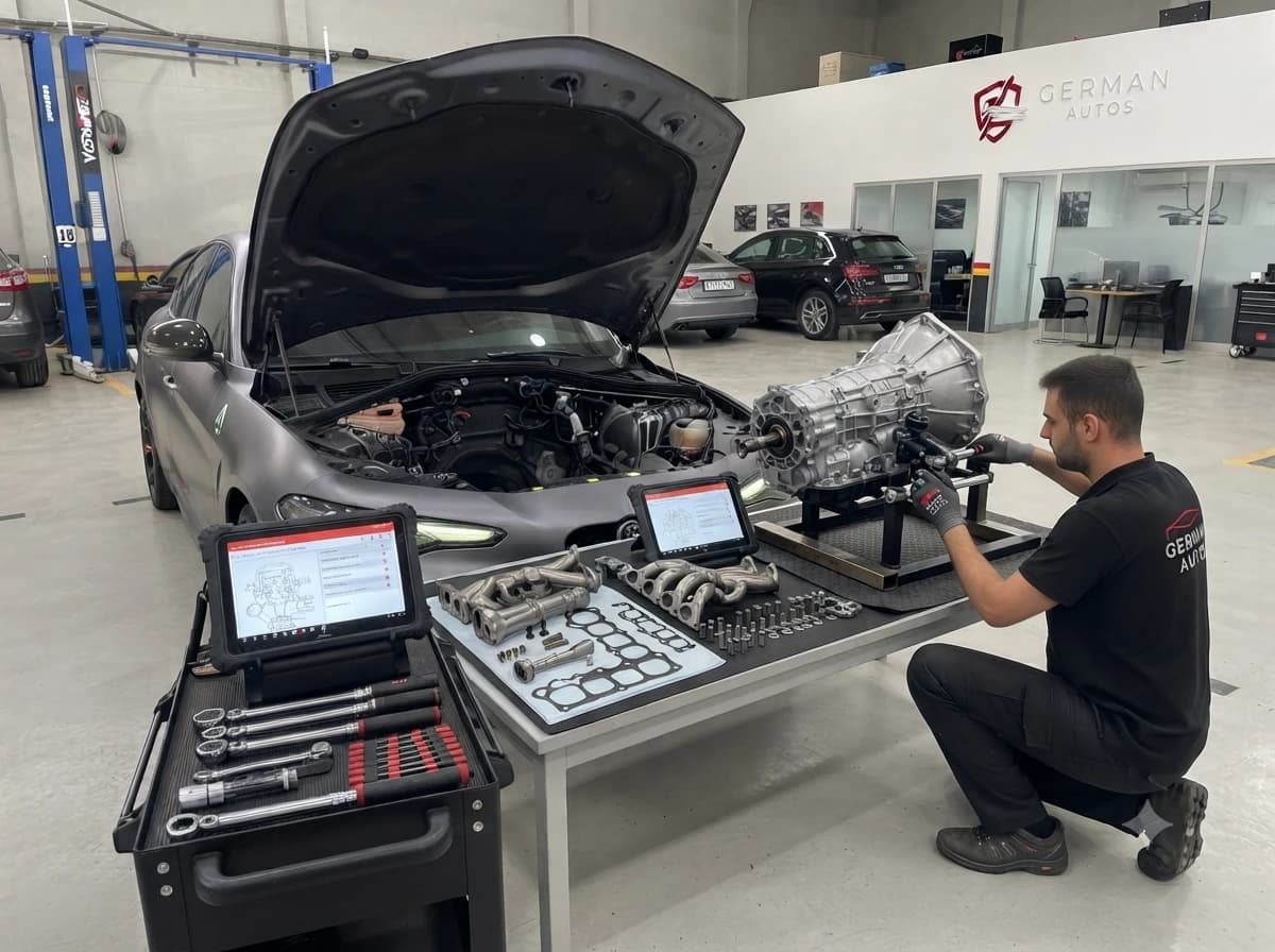 Alfa Romeo gearbox and transmission repair at German Autos, Al Quoz Dubai