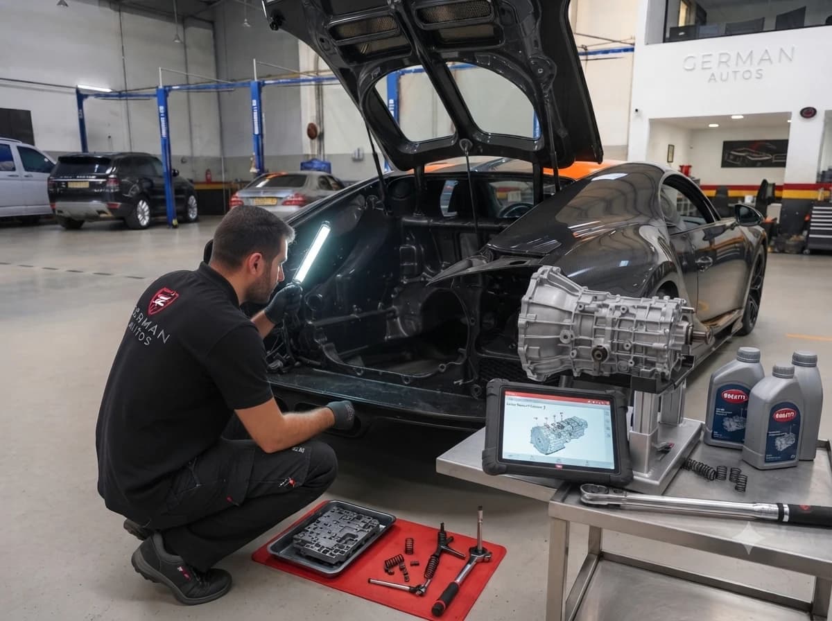 Bugatti gearbox and transmission repair at German Autos, Al Quoz Dubai