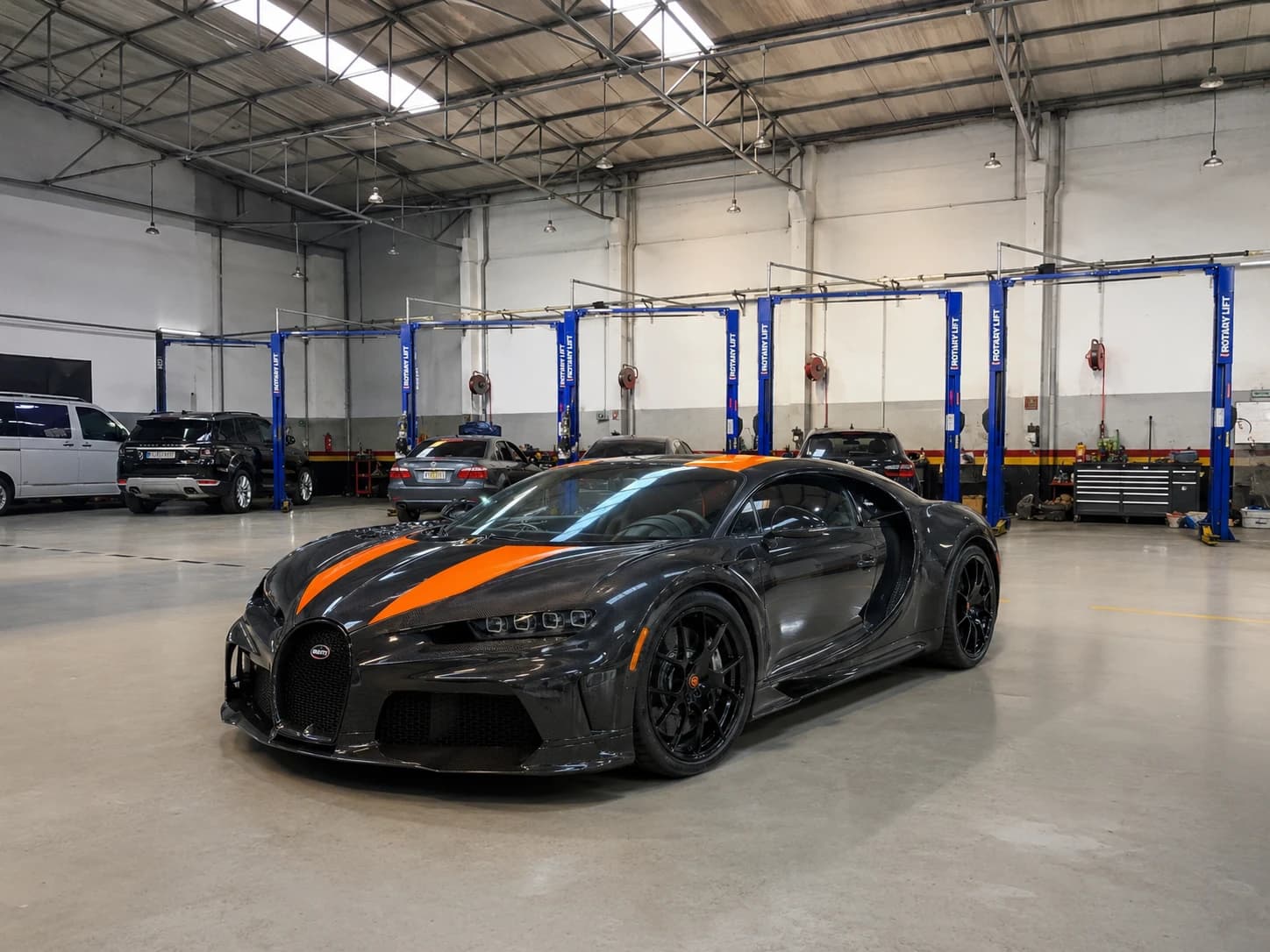 Bugatti at the German Autos workshop in Al Quoz, Dubai