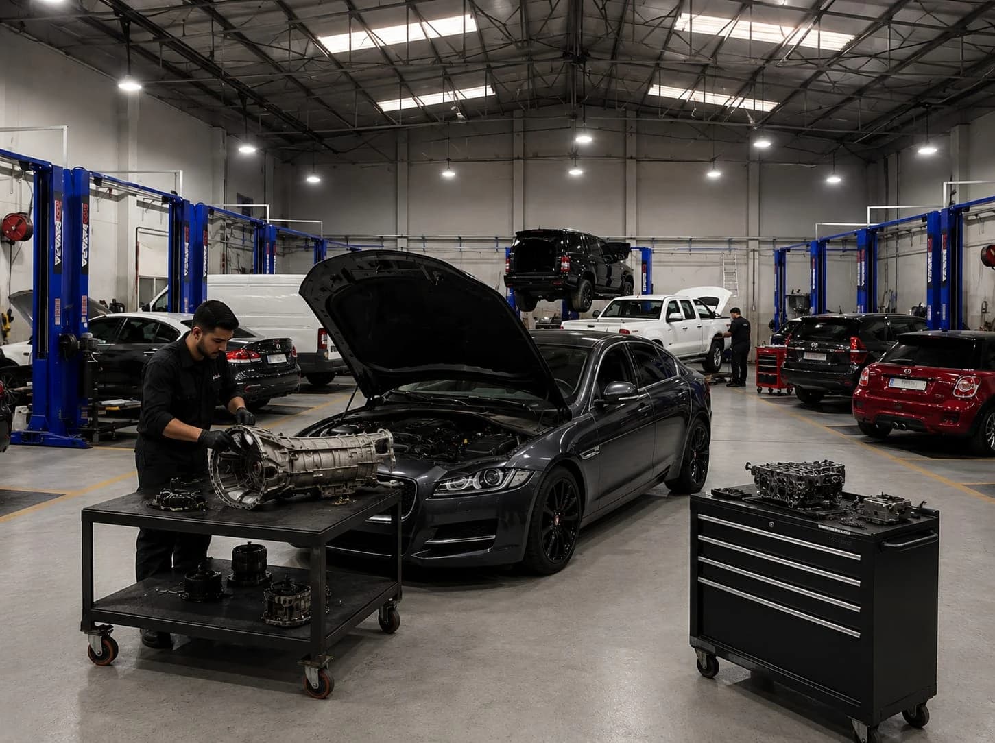 Jaguar gearbox and transmission repair at German Autos, Al Quoz Dubai