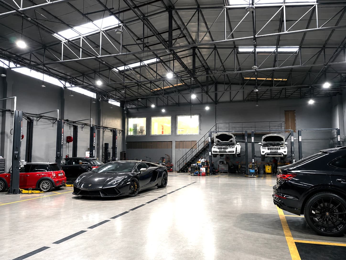 Lamborghini in for specialist service at German Autos, Dubai