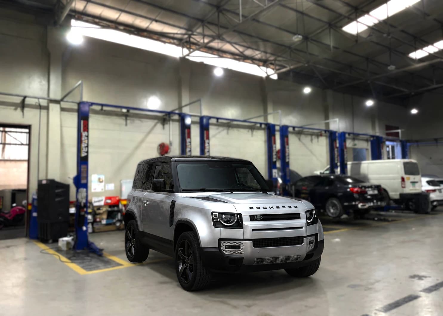 Land Rover at the German Autos workshop in Al Quoz, Dubai