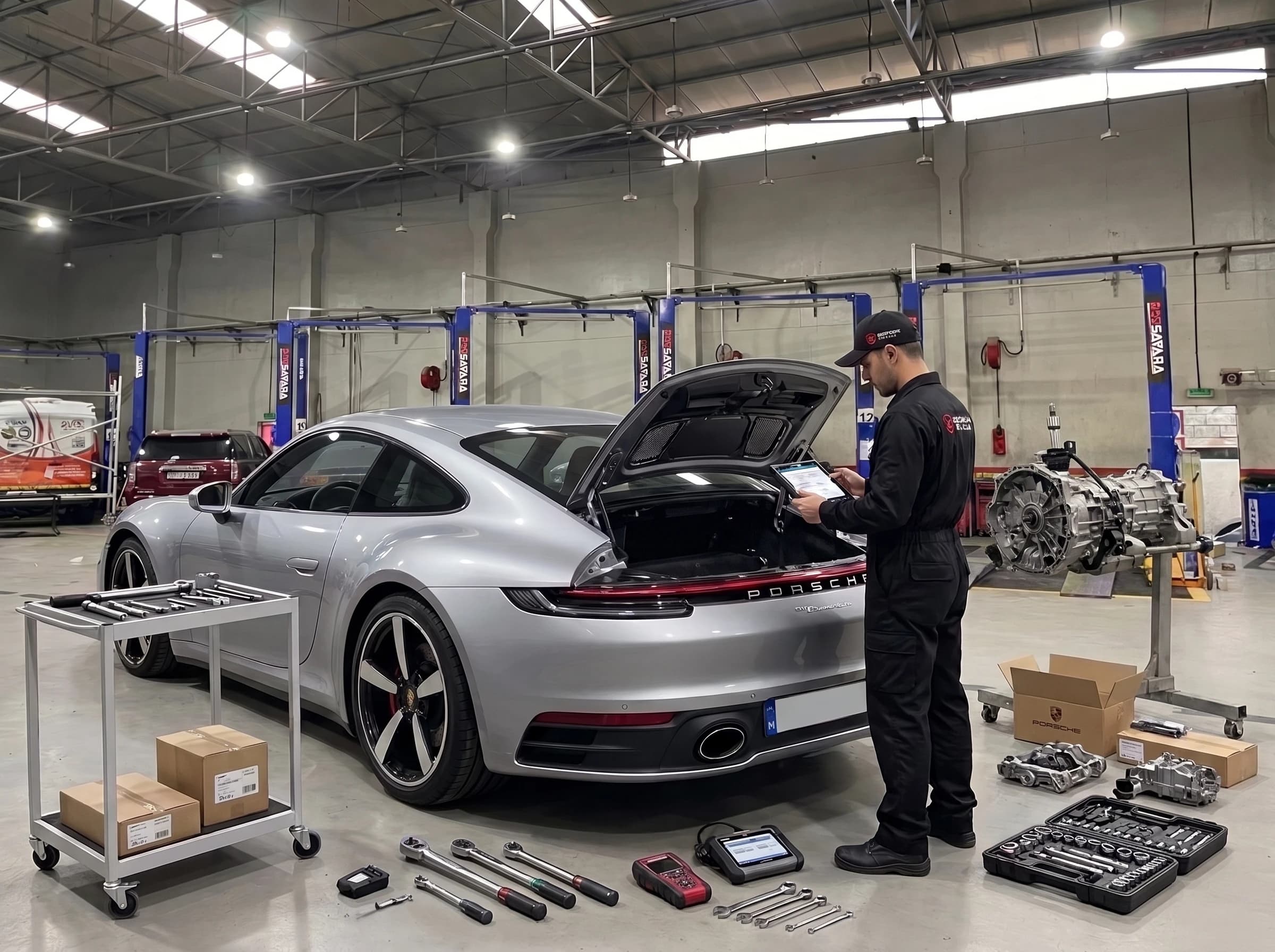 Porsche gearbox and transmission repair at German Autos, Al Quoz Dubai