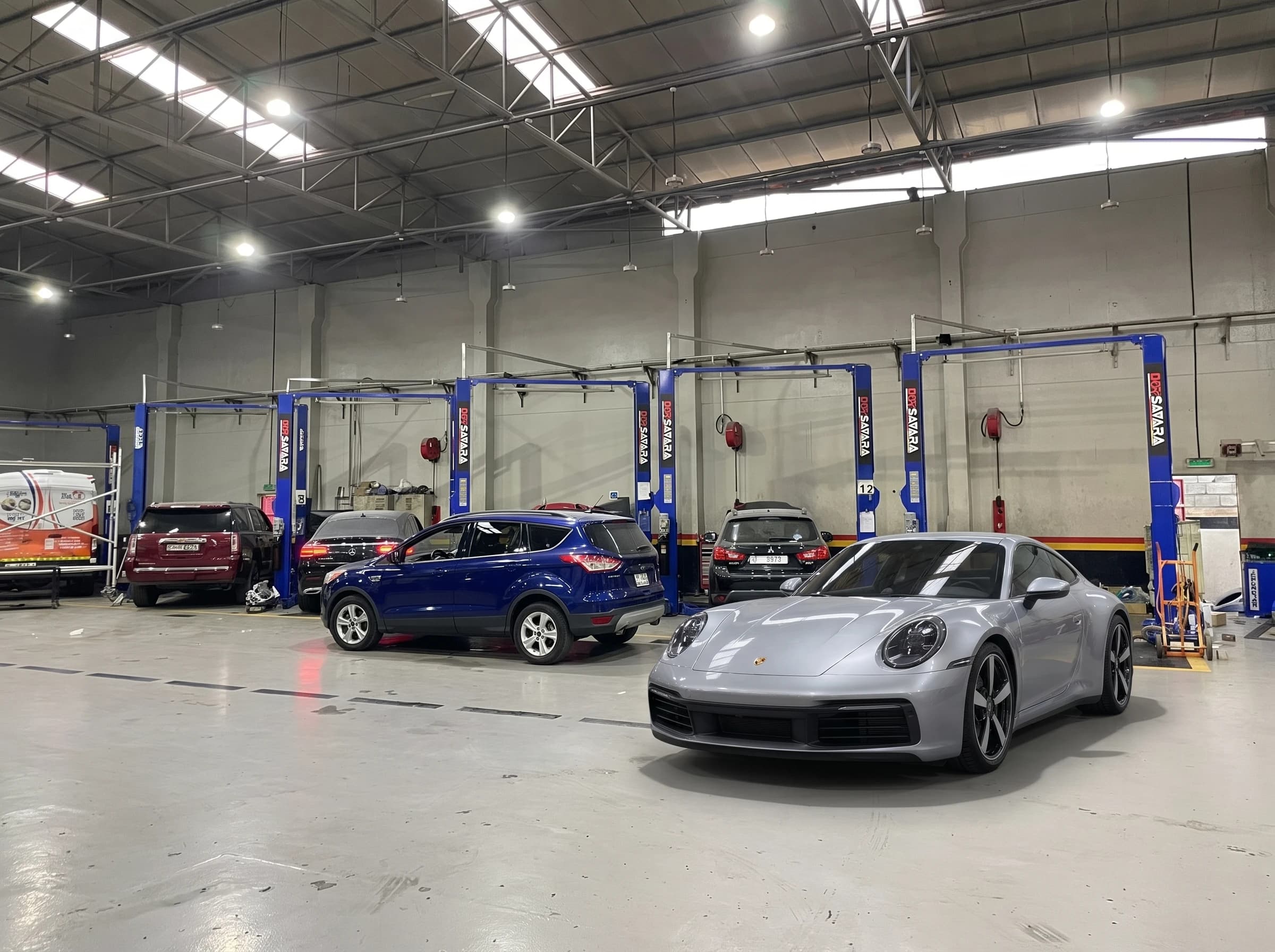 Porsche at the German Autos workshop in Al Quoz, Dubai