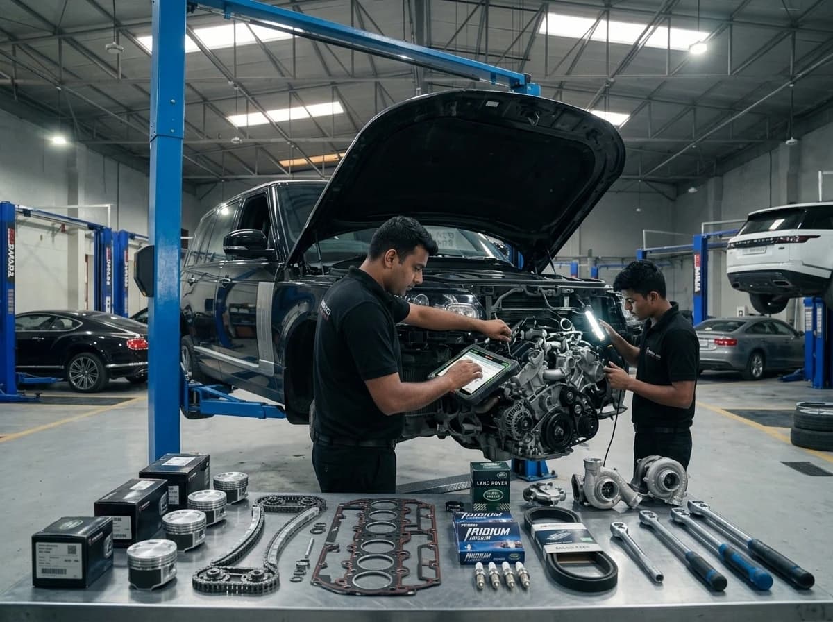 Range Rover engine repair at German Autos, Al Quoz Dubai