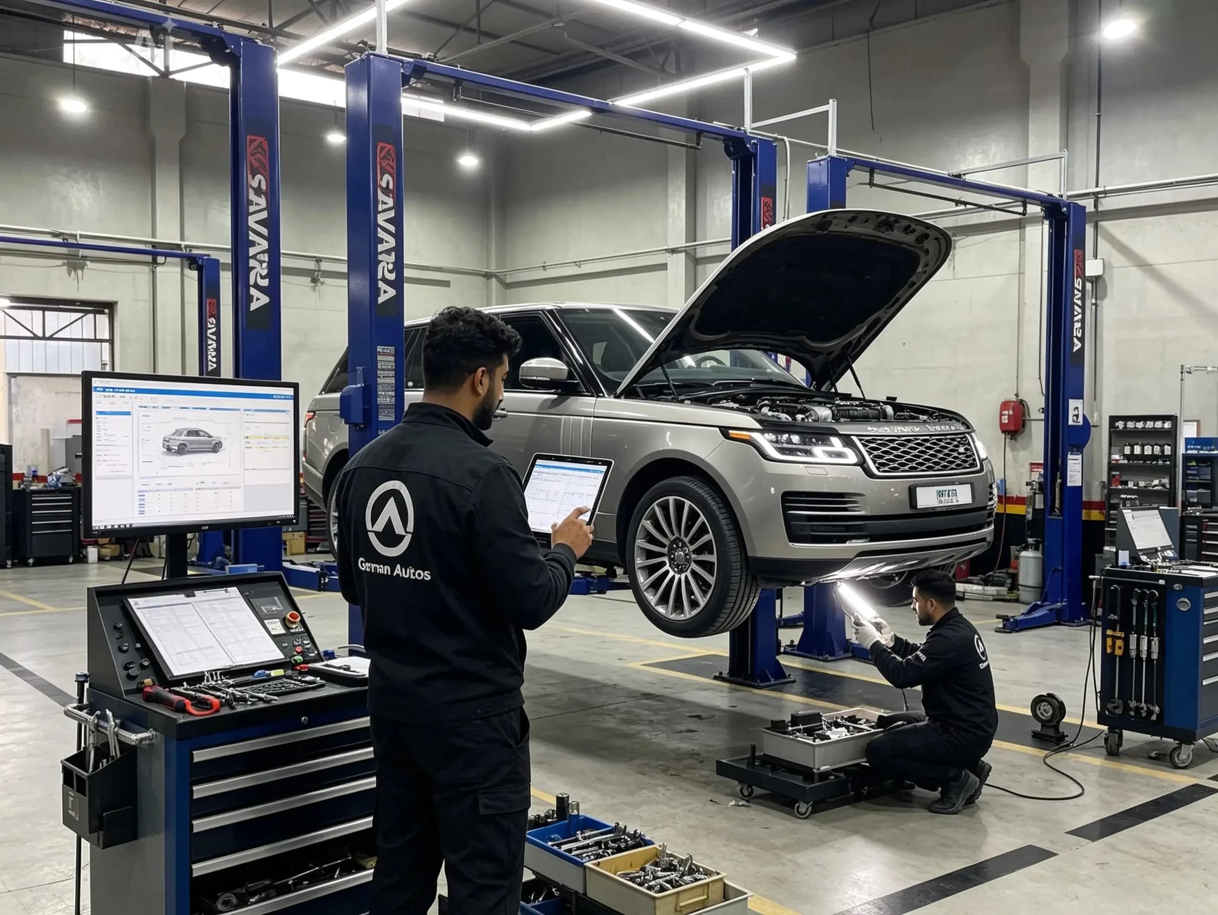 Range Rover pre-purchase inspection at German Autos, Al Quoz Dubai