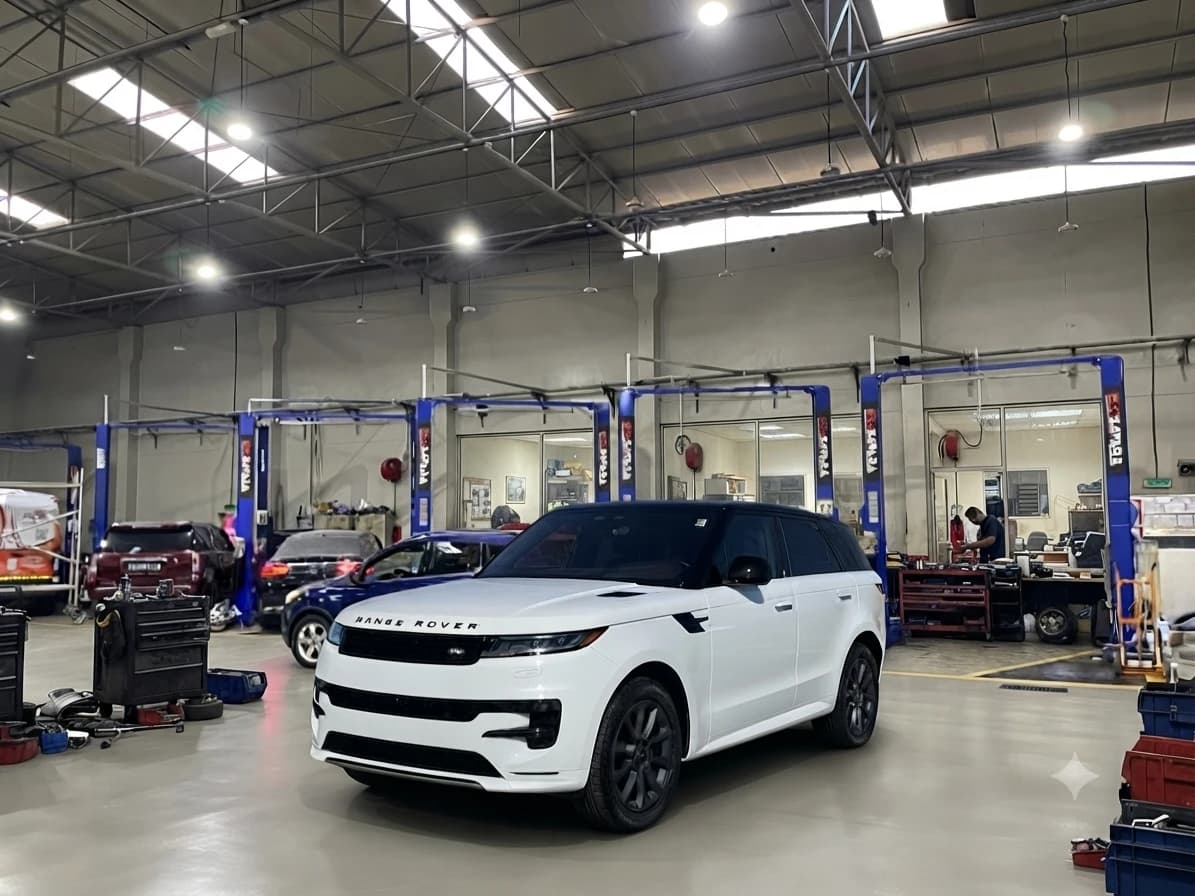 Range Rover at the German Autos workshop in Al Quoz, Dubai