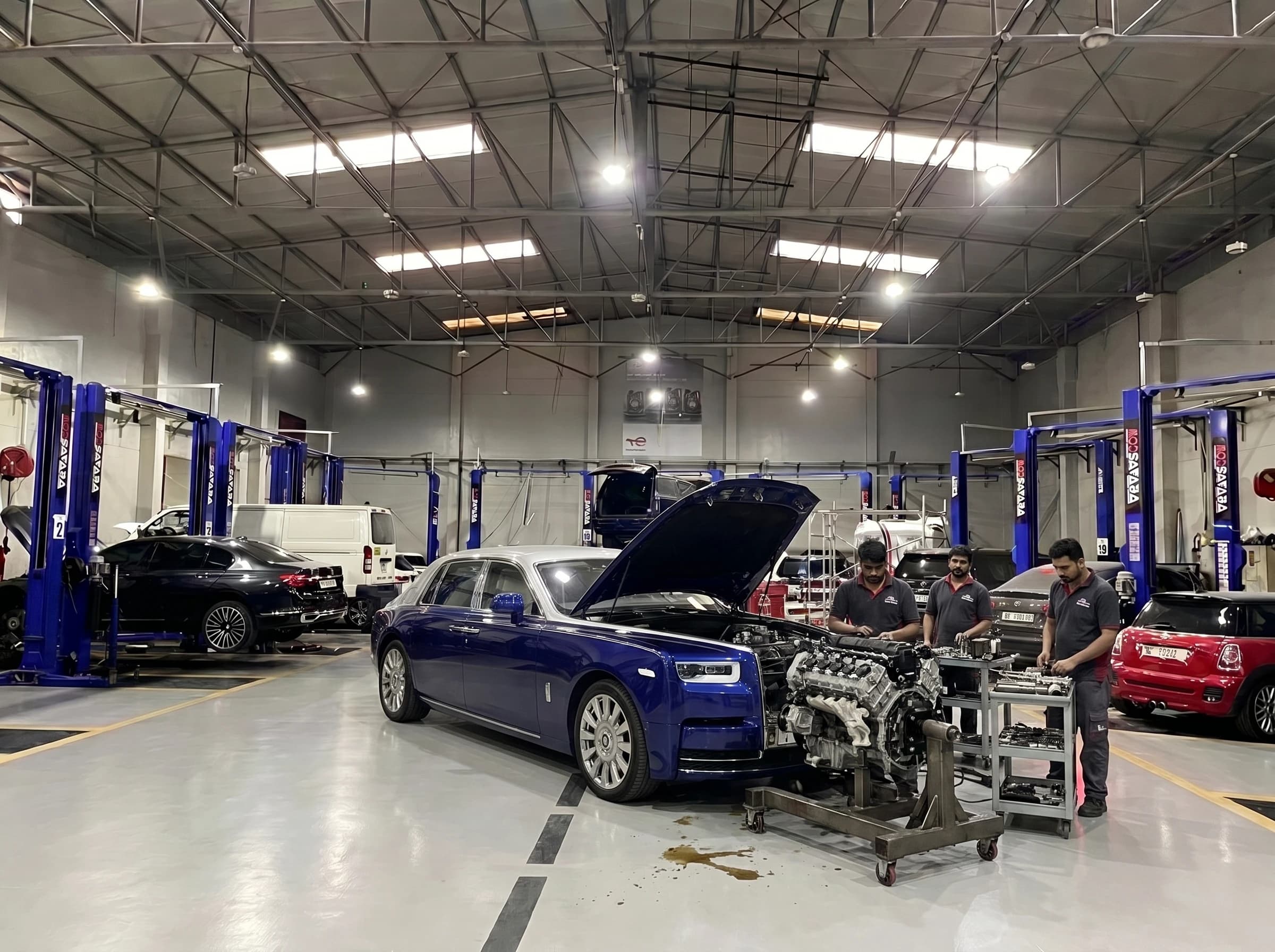 Rolls-Royce engine repair at German Autos, Al Quoz Dubai