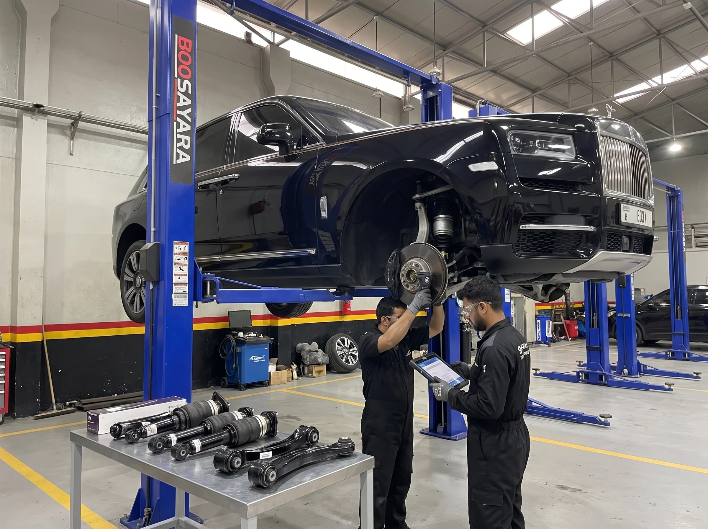 Rolls-Royce suspension repair at German Autos, Al Quoz Dubai