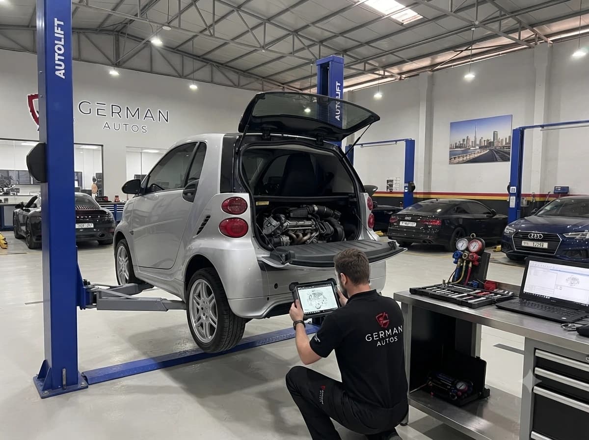Smart Car pre-purchase inspection at German Autos, Al Quoz Dubai