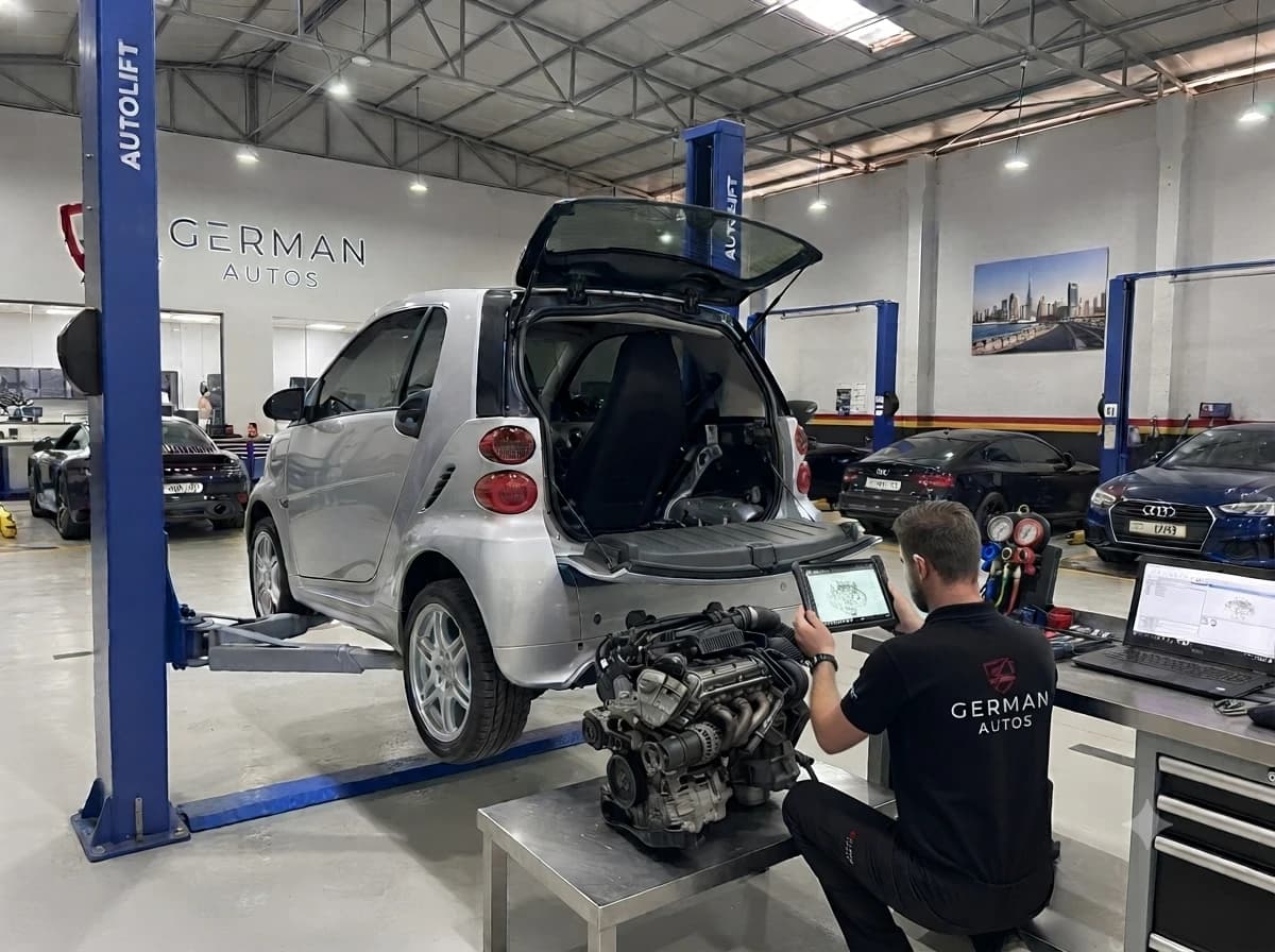 Smart Car engine repair at German Autos, Al Quoz Dubai