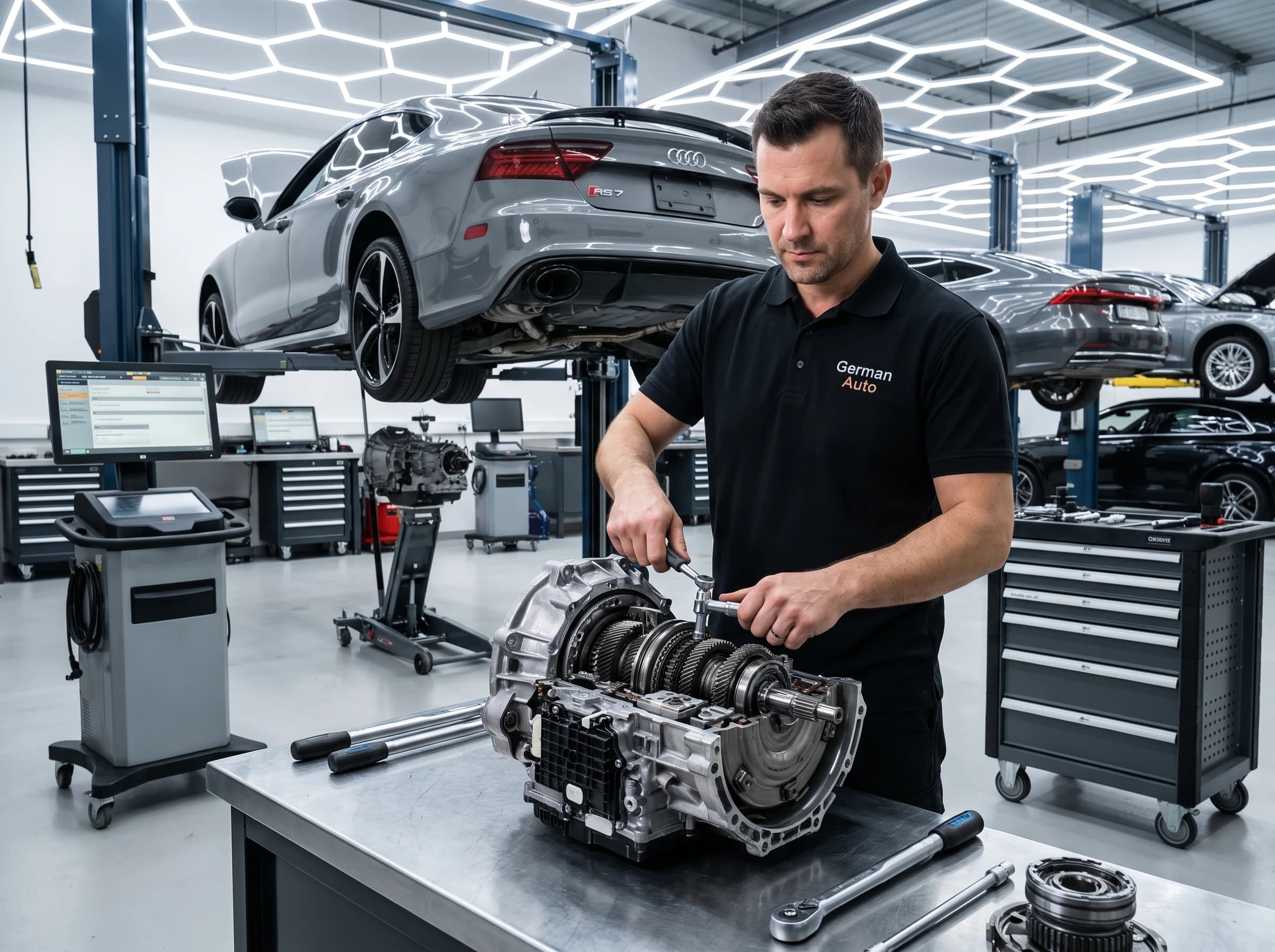 Audi gearbox and transmission repair at German Autos, Al Quoz Dubai
