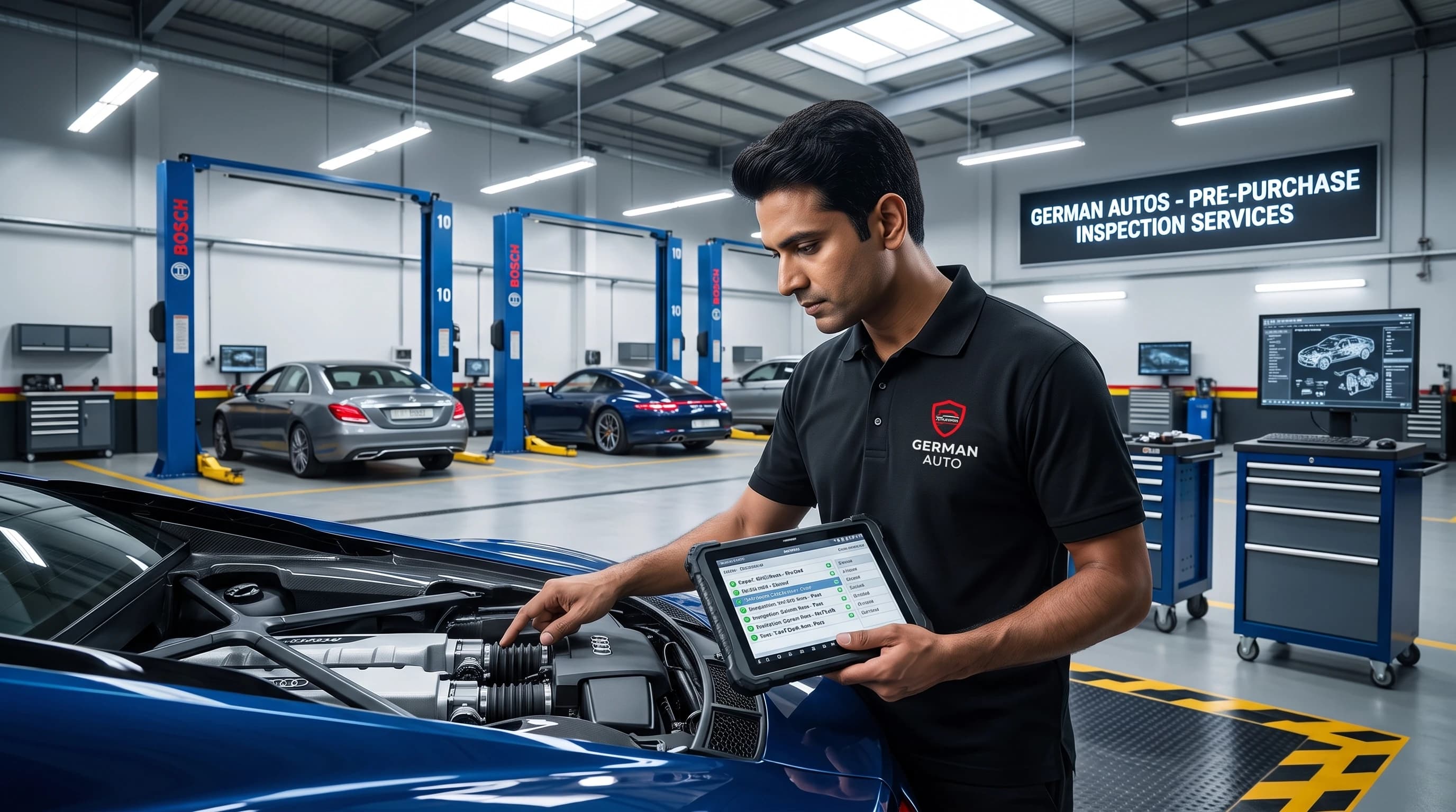 Audi pre-purchase inspection at German Autos, Al Quoz Dubai