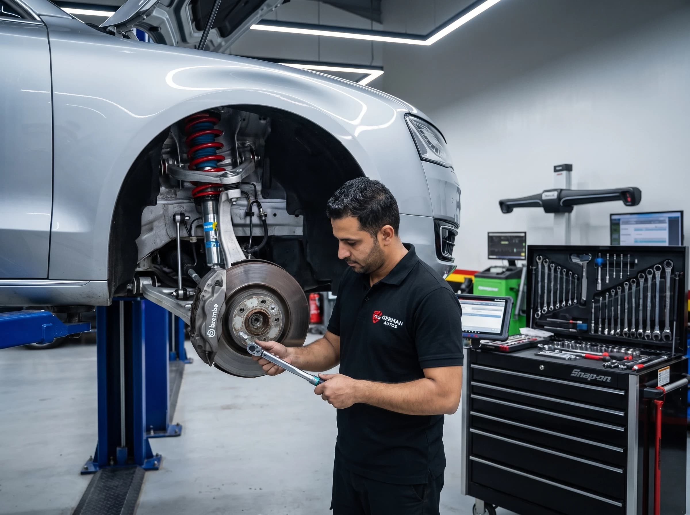 Audi at the German Autos workshop in Al Quoz, Dubai