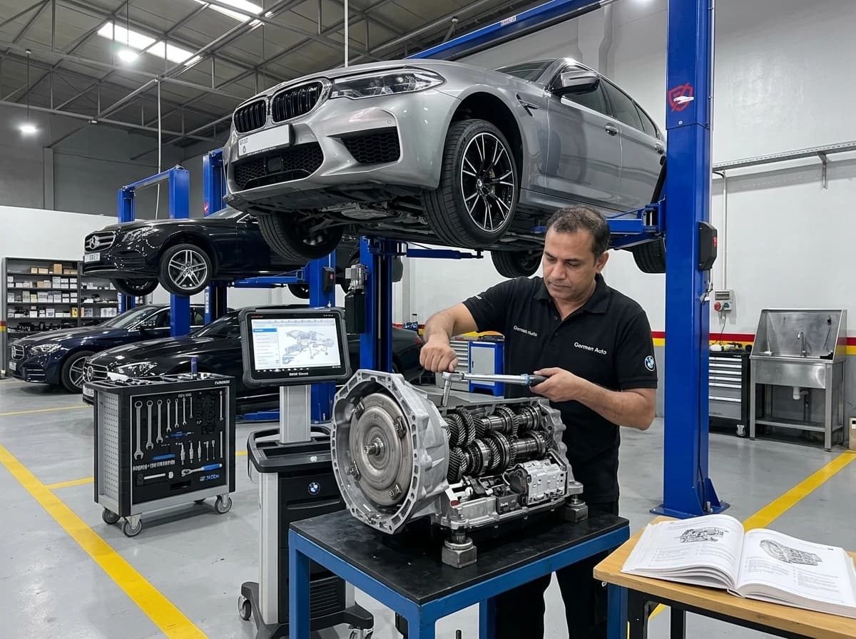 BMW gearbox and transmission repair at German Autos, Al Quoz Dubai