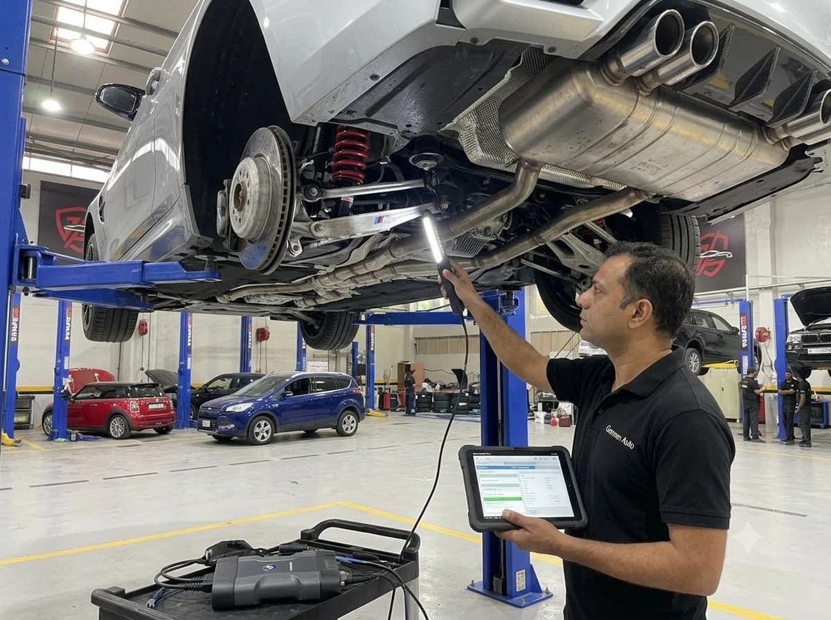BMW pre-purchase inspection at German Autos, Al Quoz Dubai