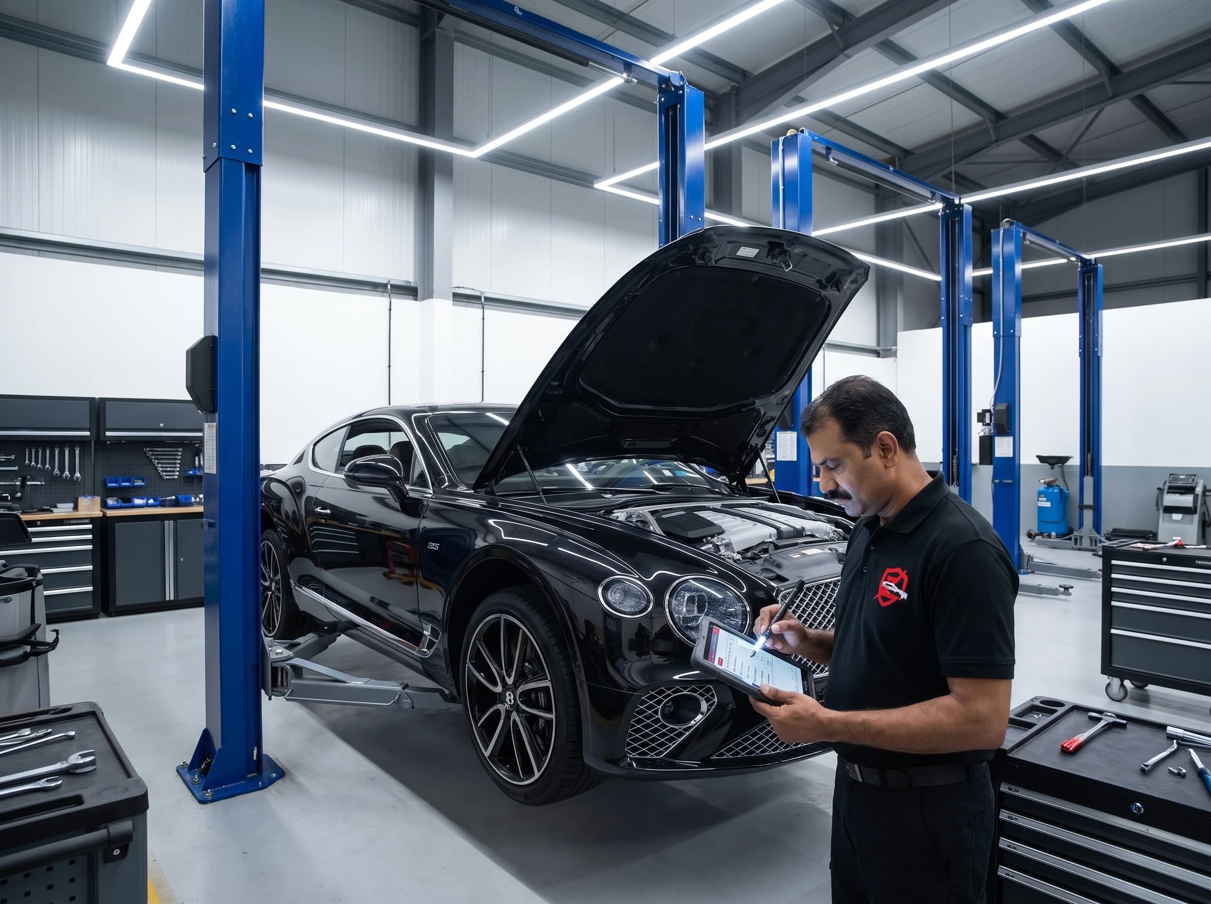 Bentley pre-purchase inspection at German Autos, Al Quoz Dubai