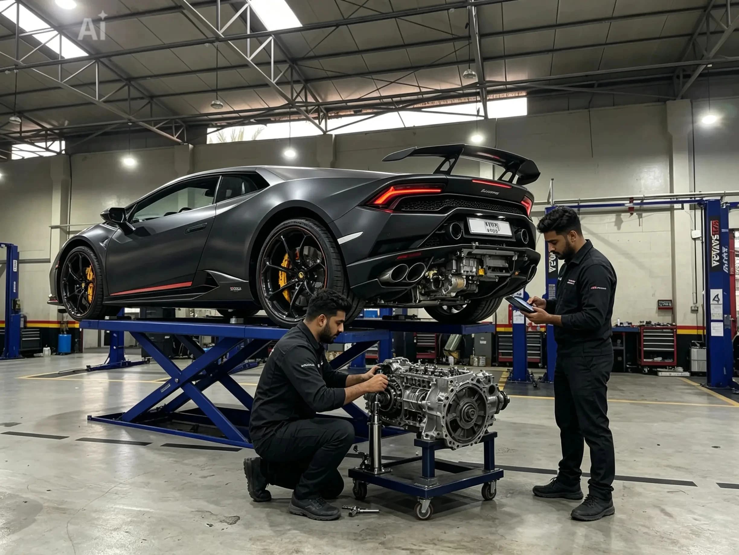 Lamborghini gearbox and transmission repair at German Autos, Al Quoz Dubai