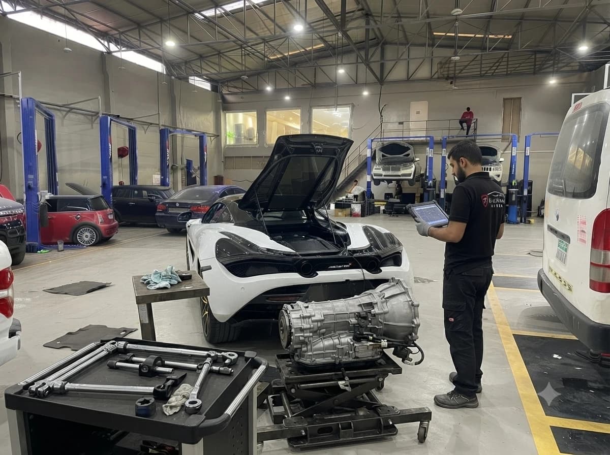 McLaren gearbox and transmission repair at German Autos, Al Quoz Dubai