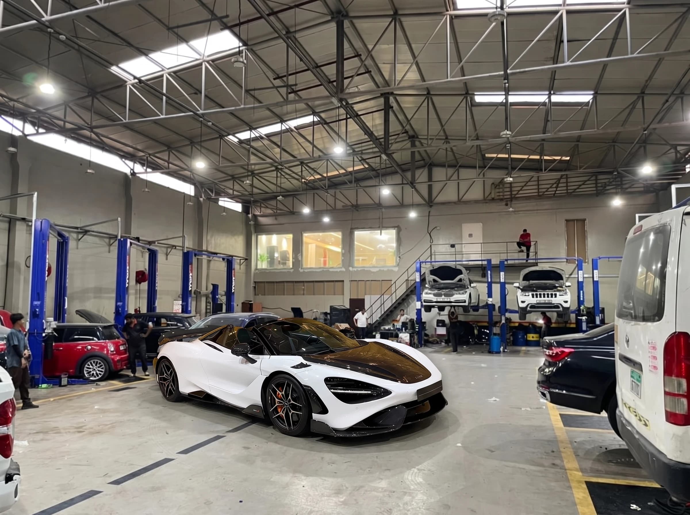 McLaren at the German Autos workshop in Al Quoz, Dubai