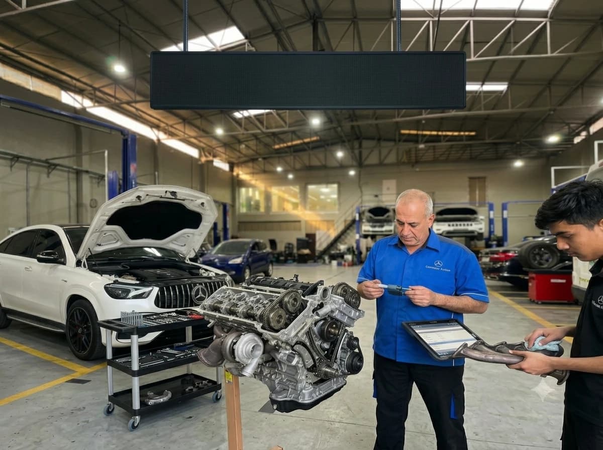 Mercedes-Benz engine repair at German Autos, Al Quoz Dubai