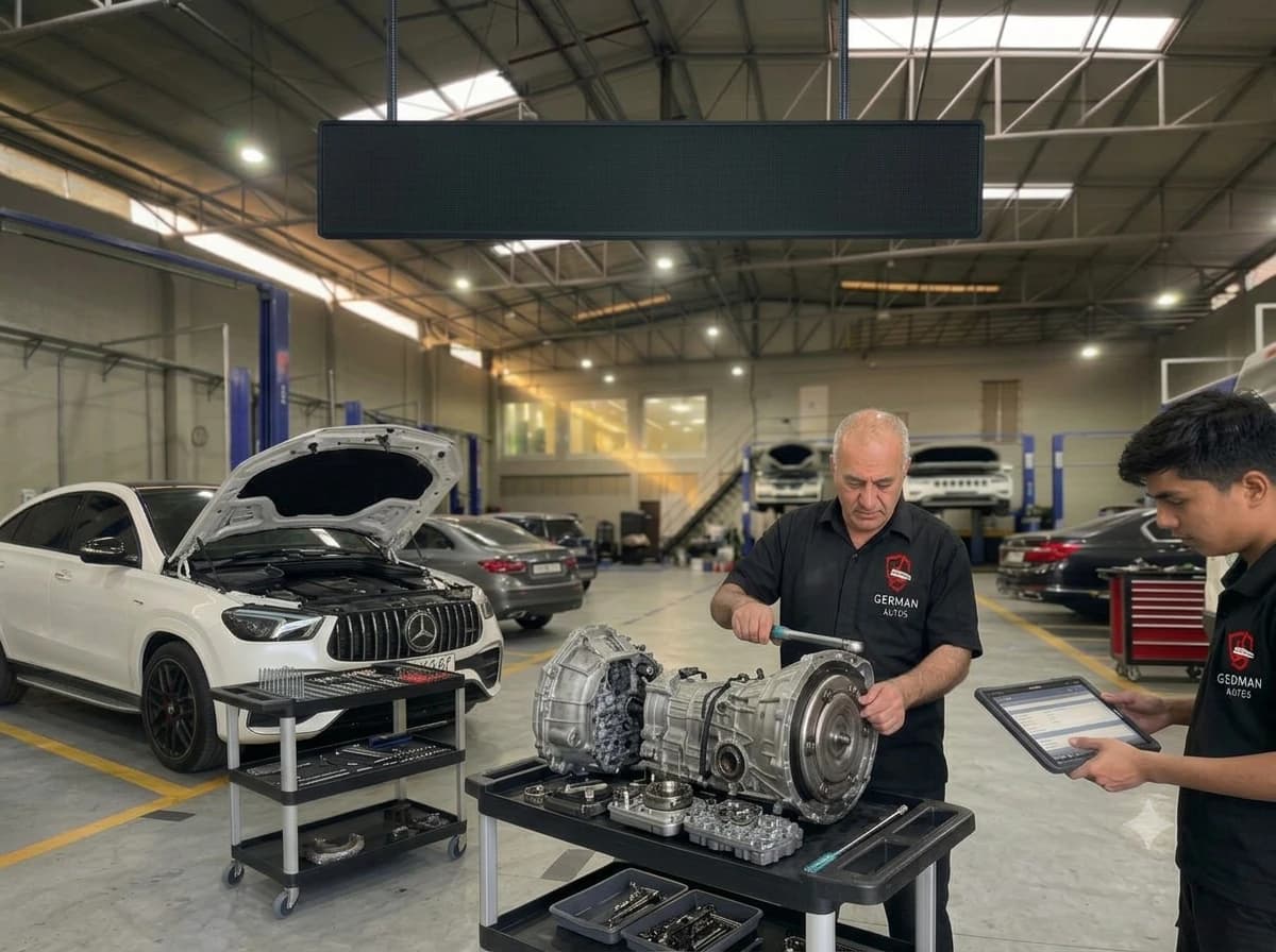 Mercedes-Benz gearbox and transmission repair at German Autos, Al Quoz Dubai