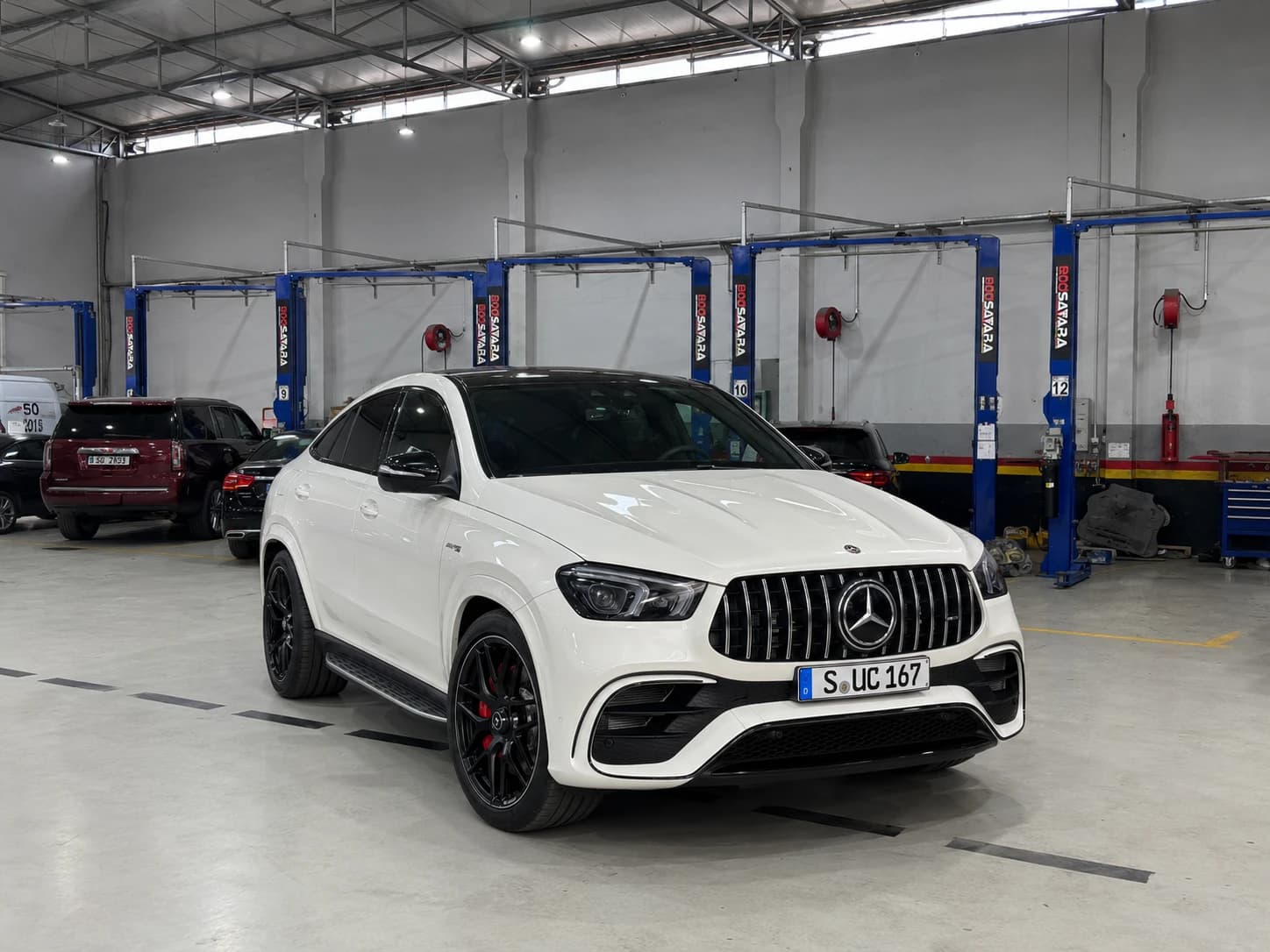 Mercedes-Benz at the German Autos workshop in Al Quoz, Dubai
