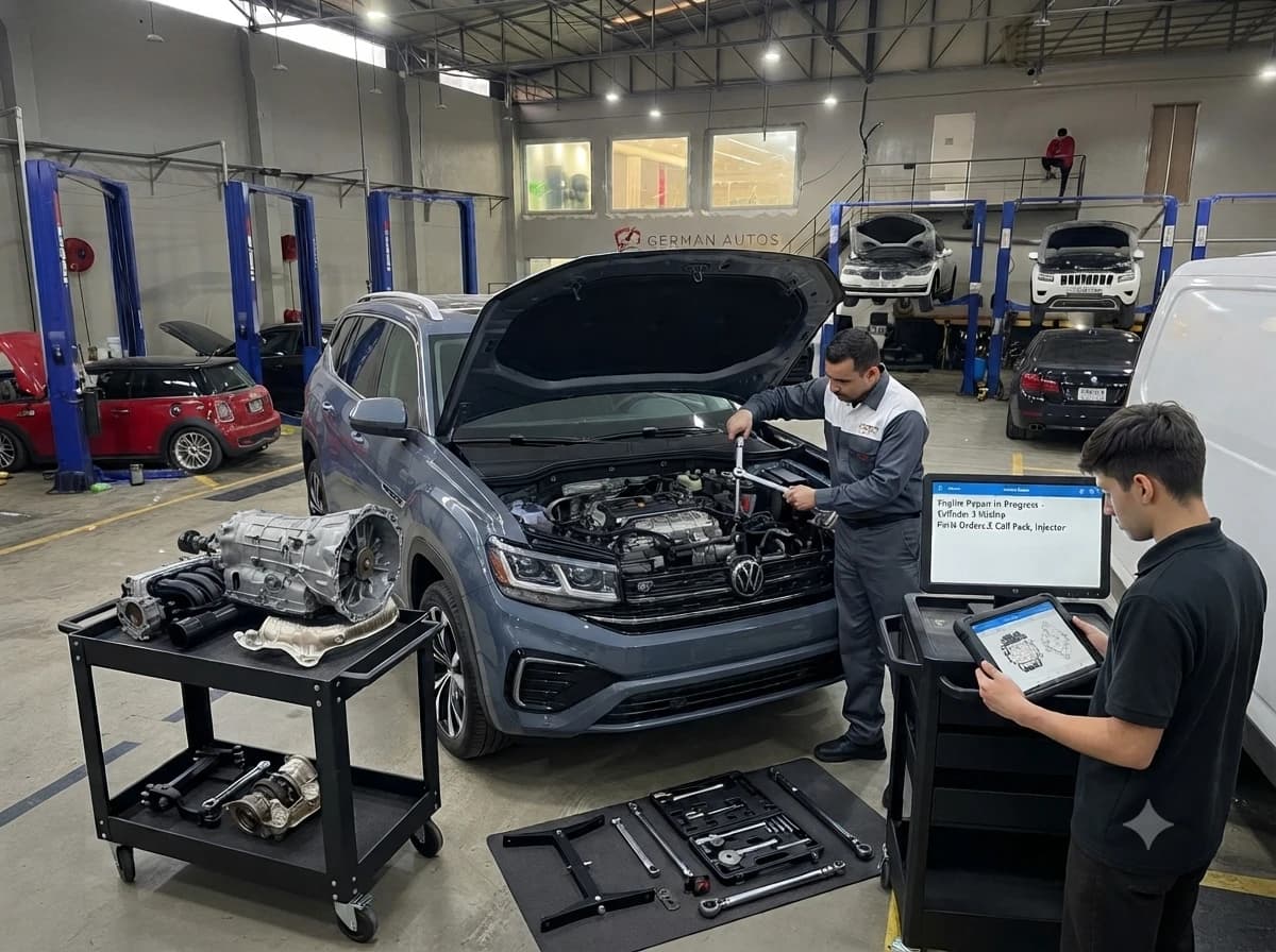 Volkswagen gearbox and transmission repair at German Autos, Al Quoz Dubai
