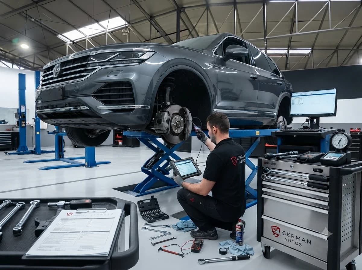 Volkswagen pre-purchase inspection at German Autos, Al Quoz Dubai